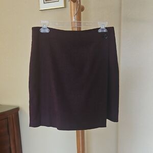 Banana Republic, Faux Wrap, Burgundy Mini Skirt, Size 4